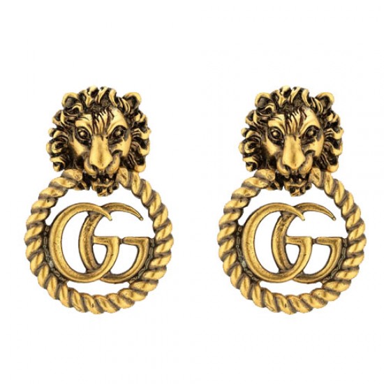 GG lion head earrings