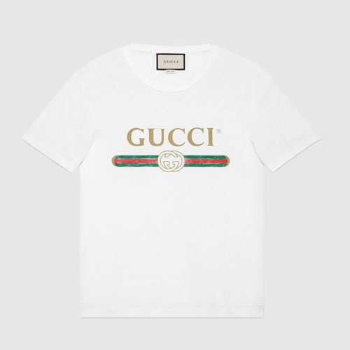 Gucci logo print oversized T-shirt White
