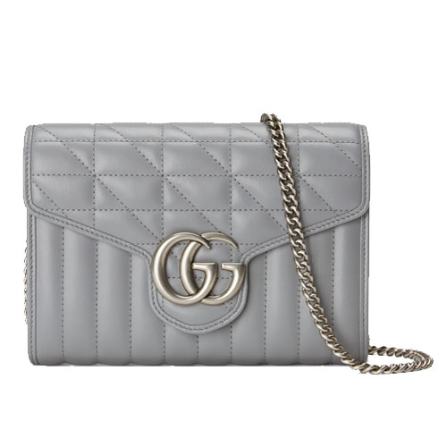 GG Marmont quilted mini bag grey