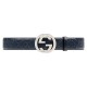 Gucci Signature leather belt Navy Blue