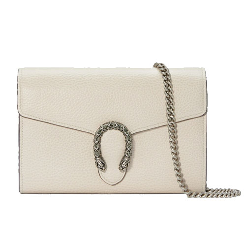 Dionysus Chain Leather Mini Bag White