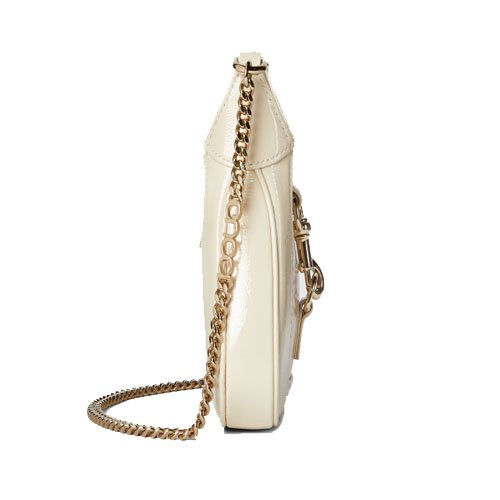 GUCCI JACKIE NOTTE MINI BAG Ivory patent leather